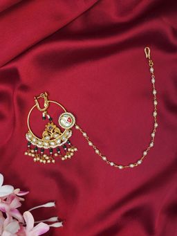 Niscka - 24K Gold Plated Multi Colour Marwadi Nathiya