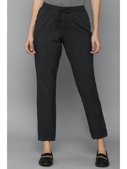 Allen Solly - Women Grey Regular Fit Solid Casual Trousers