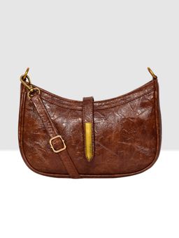 ESBEDA - Tan Color Half Moon Sling Bag for Women