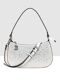 ESBEDA - White Color Dazzling Stud Sling Bag for Women