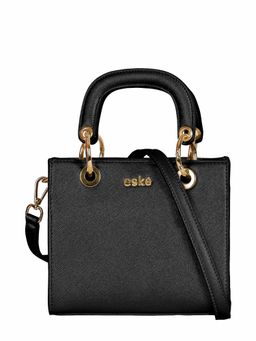 Eske - Women Black Sofia Handbag with Detachable Strap
