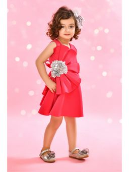 SAKA DESIGNS - Girls Above Knee Dress Red