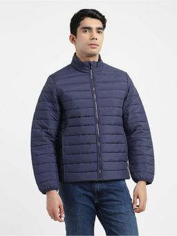 Levi's - Men Navy Blue High Neck Quilted Jacket