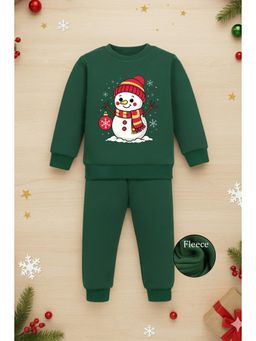 Trampoline - Green Fleece Regular Sweatshirt With Joggers