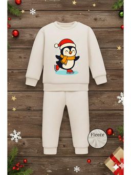 Trampoline - White Fleece Regular Sweatshirt With Joggers