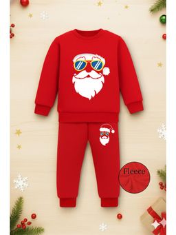 Trampoline - Red Fleece Regular Sweatshirt With Joggers