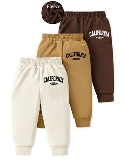 Trampoline - Multi-Color Fleece Regular Joggers (Pack of 3)