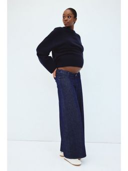 H&M - Women Blue MAMA Wide Low Jeans