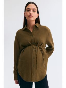 H&M - Women Green MAMA Before & After Muslin shirt