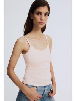 H&M - Women Pink MAMA Pointelle nursing strappy top
