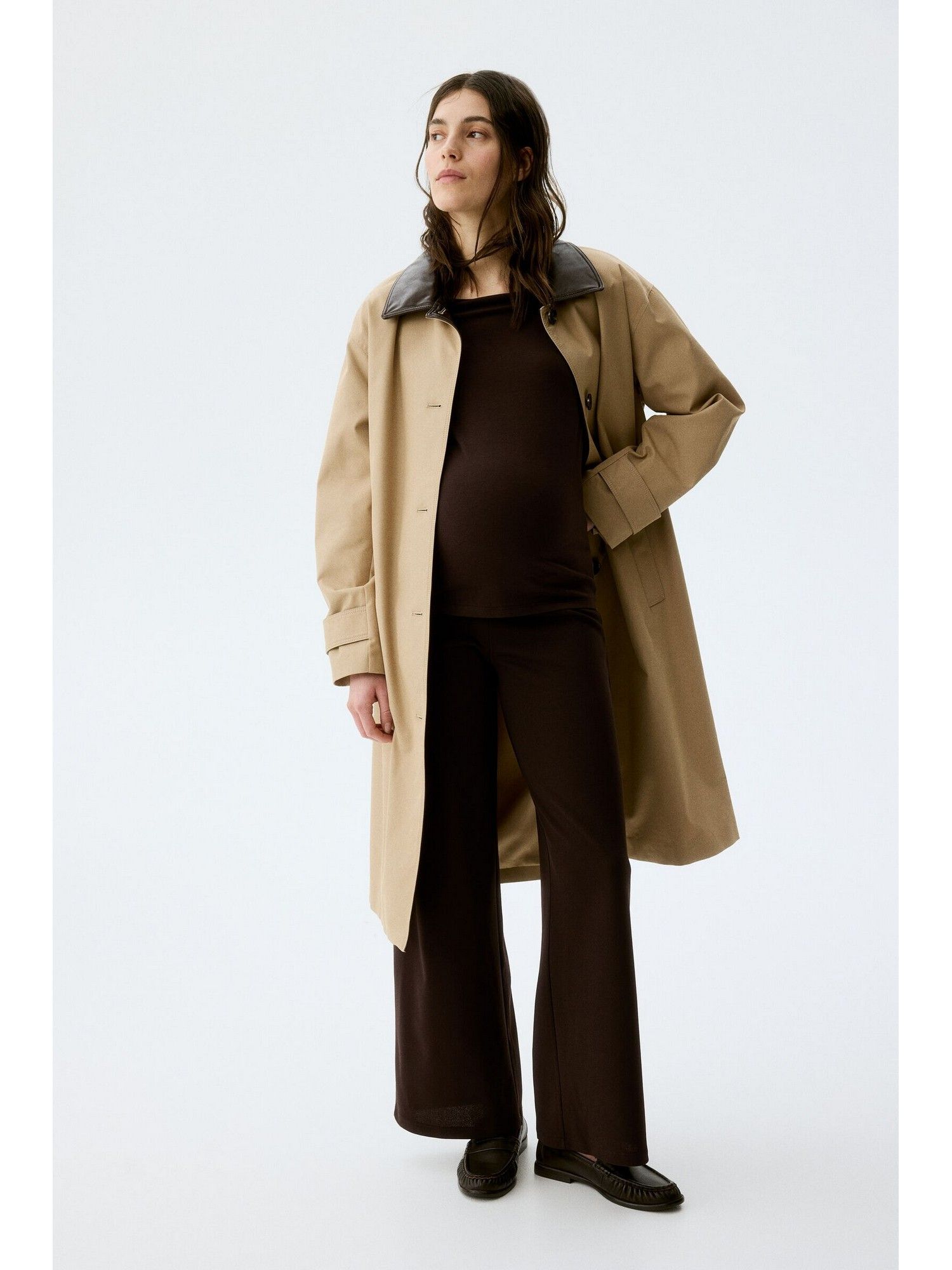h&m Women Brown MAMA Boat-neck top-picture-36