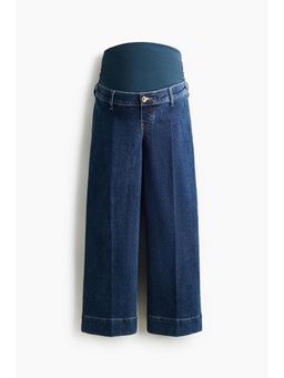 H&M - Women Blue MAMA Wide High Waist Ankle Jeans