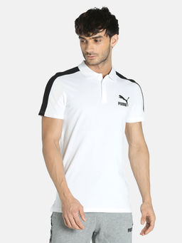 Puma - Iconic T7 Slim Casual Polo White