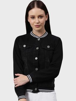 Campus Sutra - Black Solid Jacket