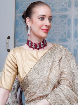 Odette - Designer Beads and Stones Necklace (Set of 2)