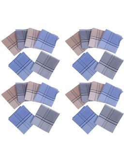 Kuber Industries - Soft Cotton Handkerchief for Men - Multicolor (Pack of 24)