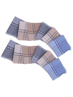 Kuber Industries - Soft Cotton Handkerchief for Men - Multicolor (Pack of 12)
