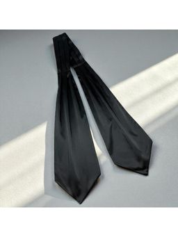 The Tie Hub - Men Sold Black Satin Cravat
