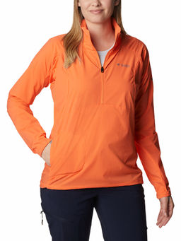 Columbia - Womens Orange Colour Nylon W Titan Pass Lightweight 1-2 Zip