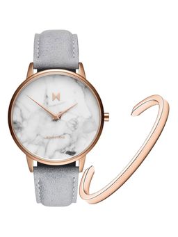 MVMT - Boulevard Quartz White Round Dial Womens Watch with Bracelet - CBX-MBLRG