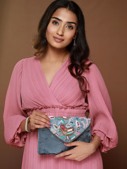 Priyaasi - BirdBliss Beaded Velvet Sling Bag (S)