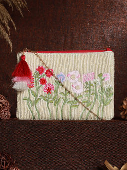 Priyaasi - PhoolFloor Beaded Embroidered Sling Bag (S)