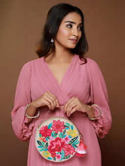 Priyaasi - Phool-ing A-round Beaded Cross Body Bag (S)