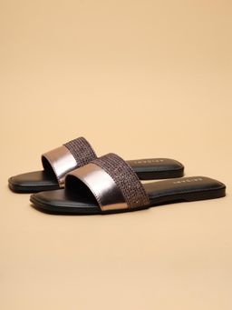 ERIDANI - Ainara Black Metallic Flats