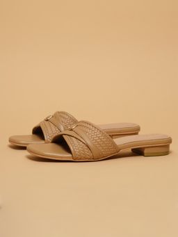 ERIDANI - Anika Beige Slip On Flats