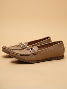 ERIDANI - Fianna Beige Workwear Loafers