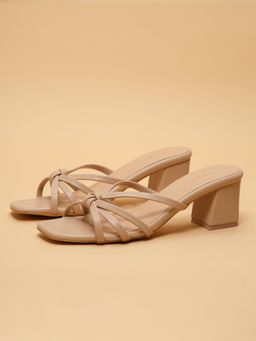 ERIDANI - Ondine Beige Strappy Heels