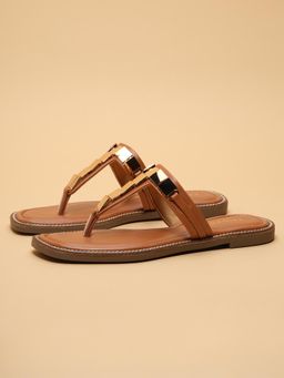 ERIDANI - Ora Brown Slip On Flats