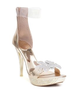 Sherrif Shoes - Women Gold Trendy Sandal Heels