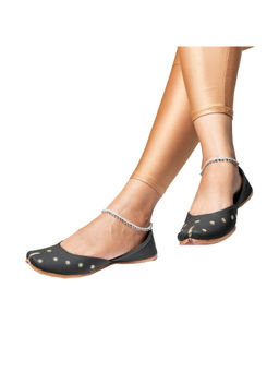 Korakari - Womens Leather Juti-Black