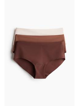 H&M - Women Multi-Color 3-Pack Invisible Hipster Briefs with Lycra