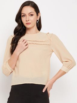 CAMLA - Women Solid Mustard Top