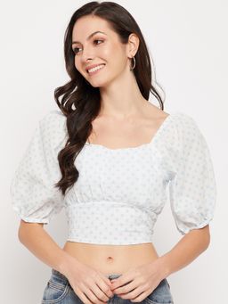 CAMLA - Women Printed White Top