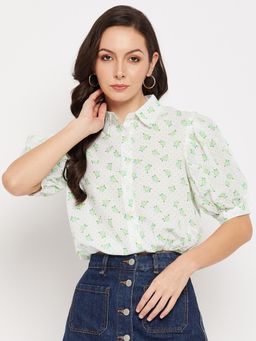 CAMLA - Women Printed White Top