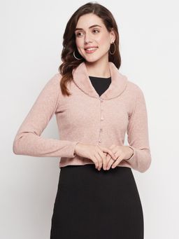 Madame - Women Solid Light Pink Jacket