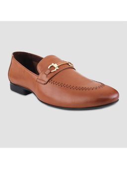 EZOK - Men Slip On Leather Casual Loafers Tan