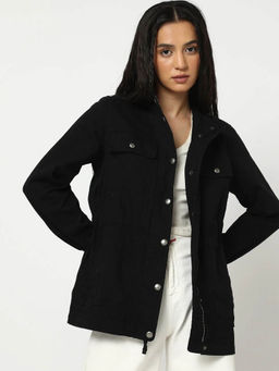 GAP - Women Black Relaxed Fit Shacket