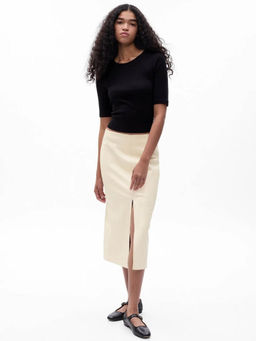 GAP - Women Beige Regular Fit Mid-Rise Skirt