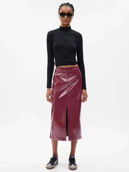 GAP - Women Purple Slit Detail Straight Skirt