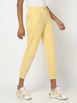 GAP - Women Yellow Logo Print Joggers