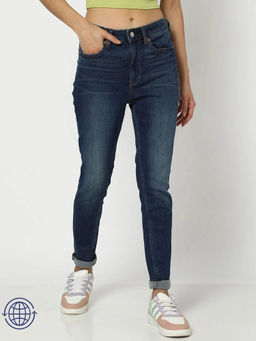 GAP - Women Blue Mid-Rise Skinny Fit Jeans
