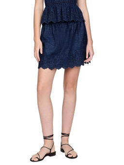 GAP - Women Navy Blue Lace Flared Skirt
