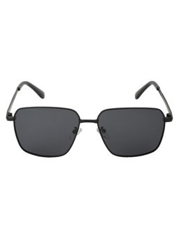 Carlton London - Black Toned Black Polarised and UV Protected Lens Mens Rectangle Sunglasses CLSM019
