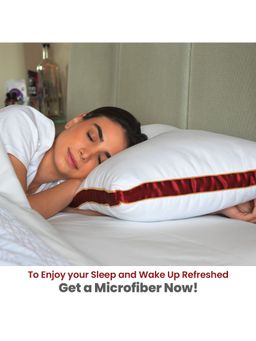 SLEEPSIA - Microfiber Pillows For Sleeping (Red) (Pack of 1)