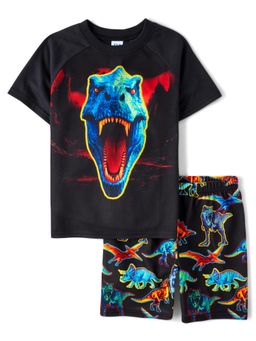 The Children's Place - Boys Dino T-Shirt with Shorts