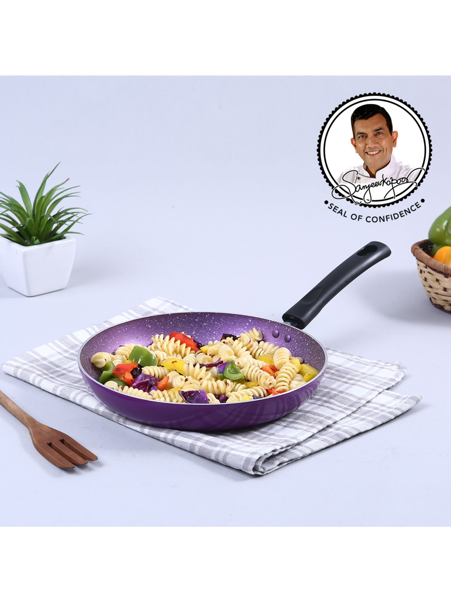 Wonderchef Tivoli Induction Bottom Non-Stick Fry Pan 24 cm Diameter 1.5 L